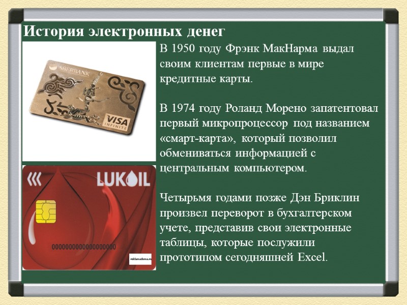 История электронных денег           